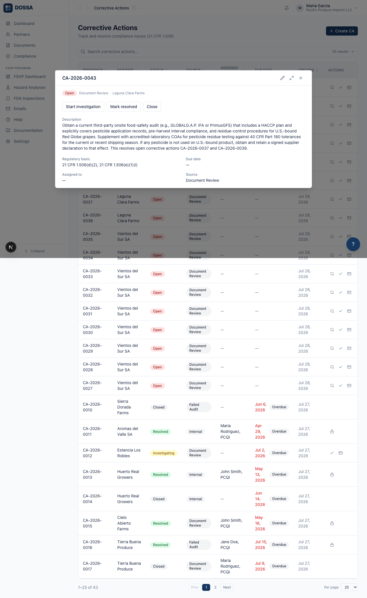 Open a corrective action to review it