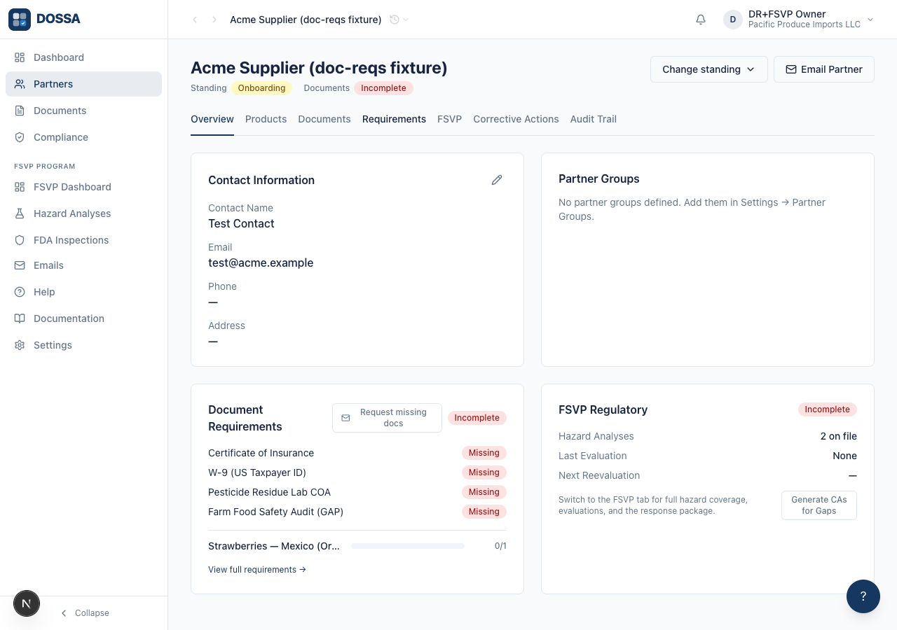 Add a partner-scope additional requirement (a Non-Disclosure Agreement for this partner only)