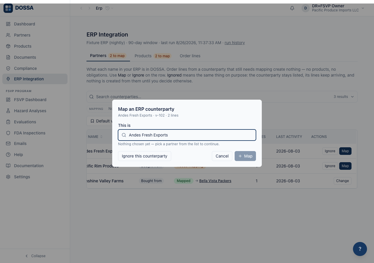 Check what the feed actually contains, mapped or not