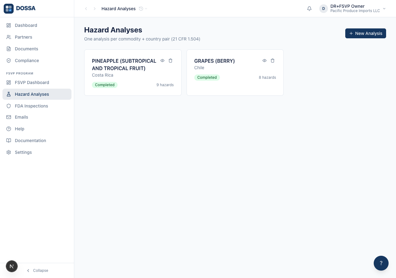 Open the newly created analysis from the success message