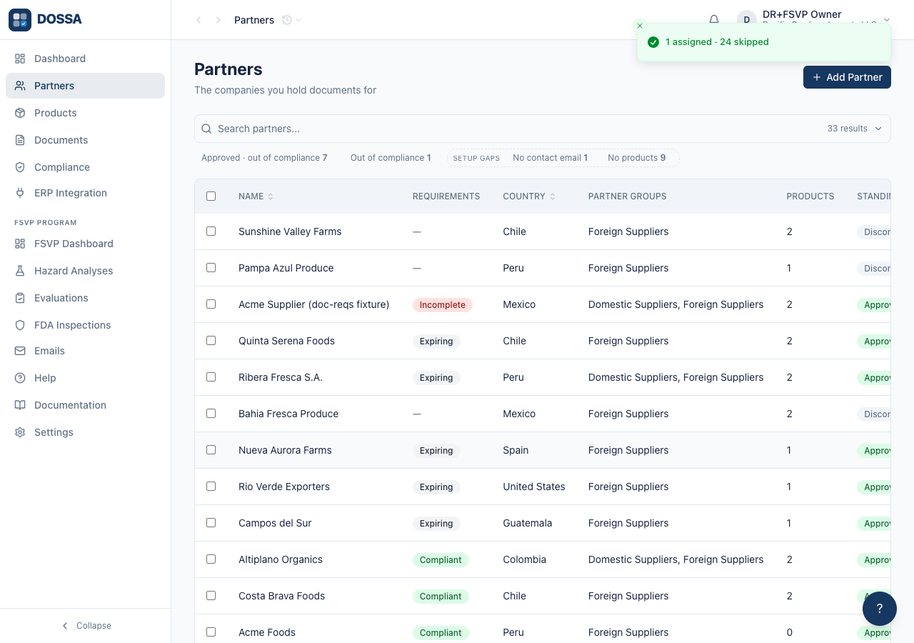 Put every partner missing a partner group into one, without visiting them one at a time