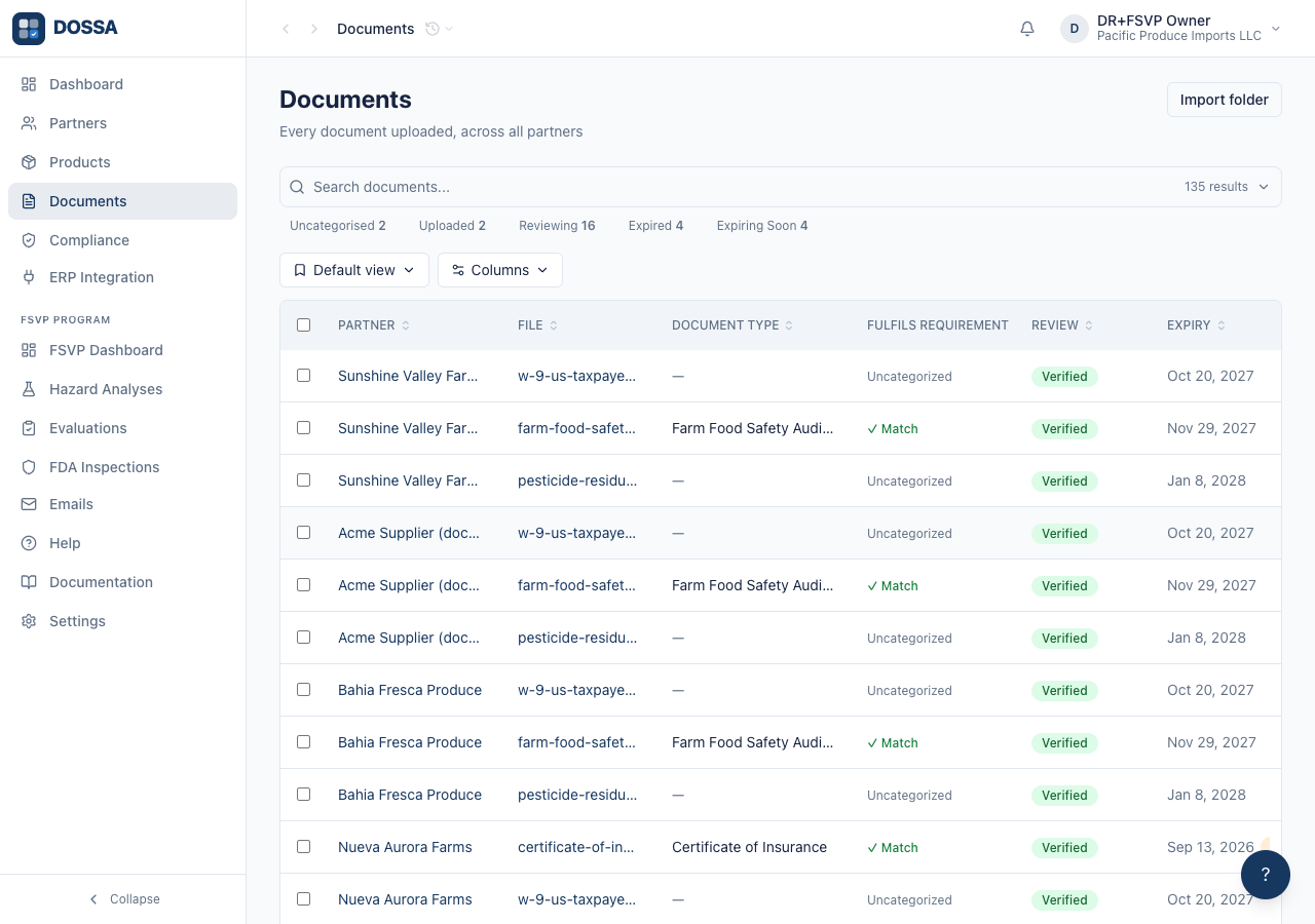 ACTOR CHANGES BACK: the importer finds the upload waiting and verifies it
